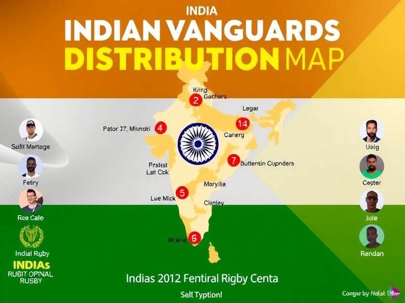 Player Distribution Across India Indian Rugby Vanguards Player Distribution Map